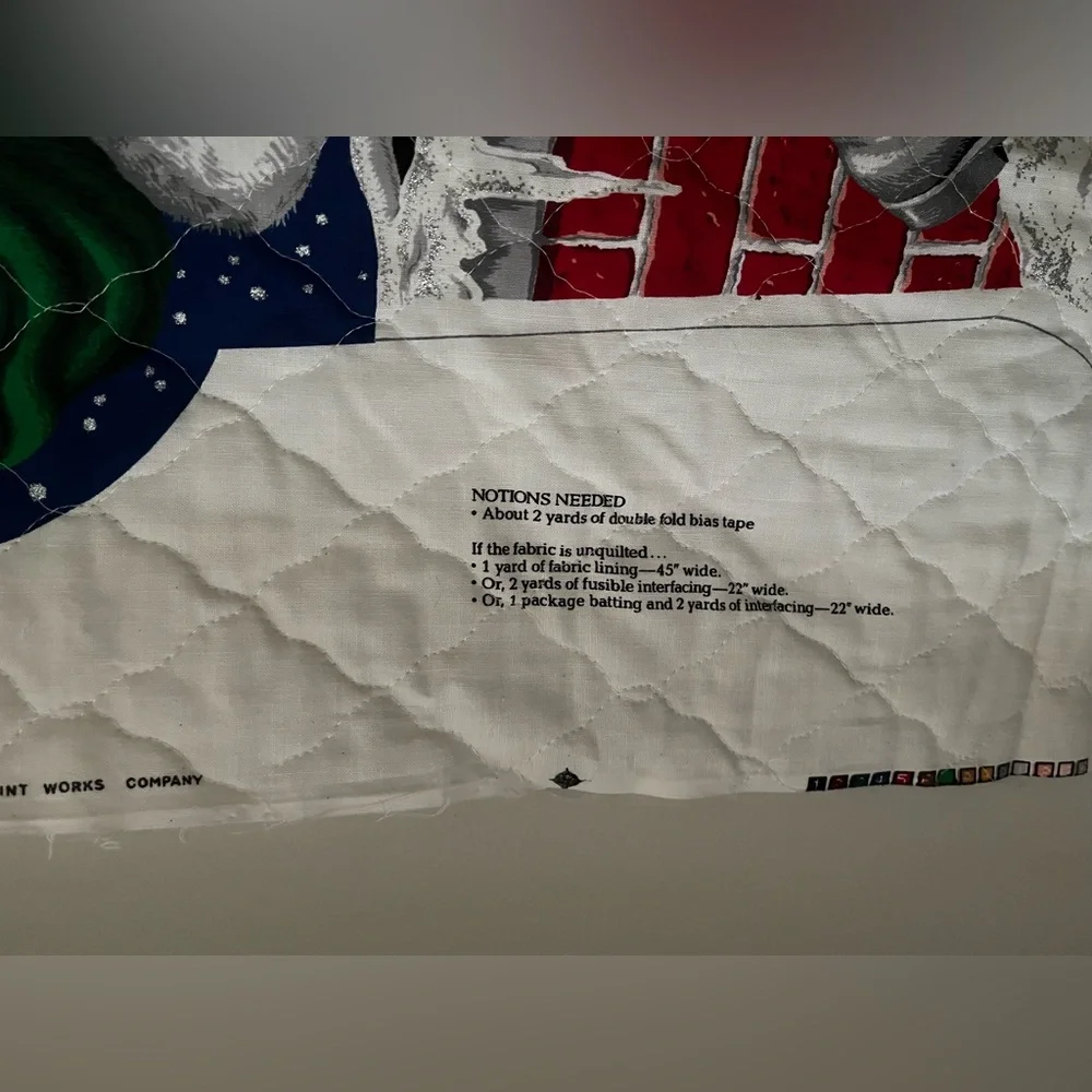 Vintage Cranston Giant uncut Prequilted Stocking Christmas Santa Pillow Holiday